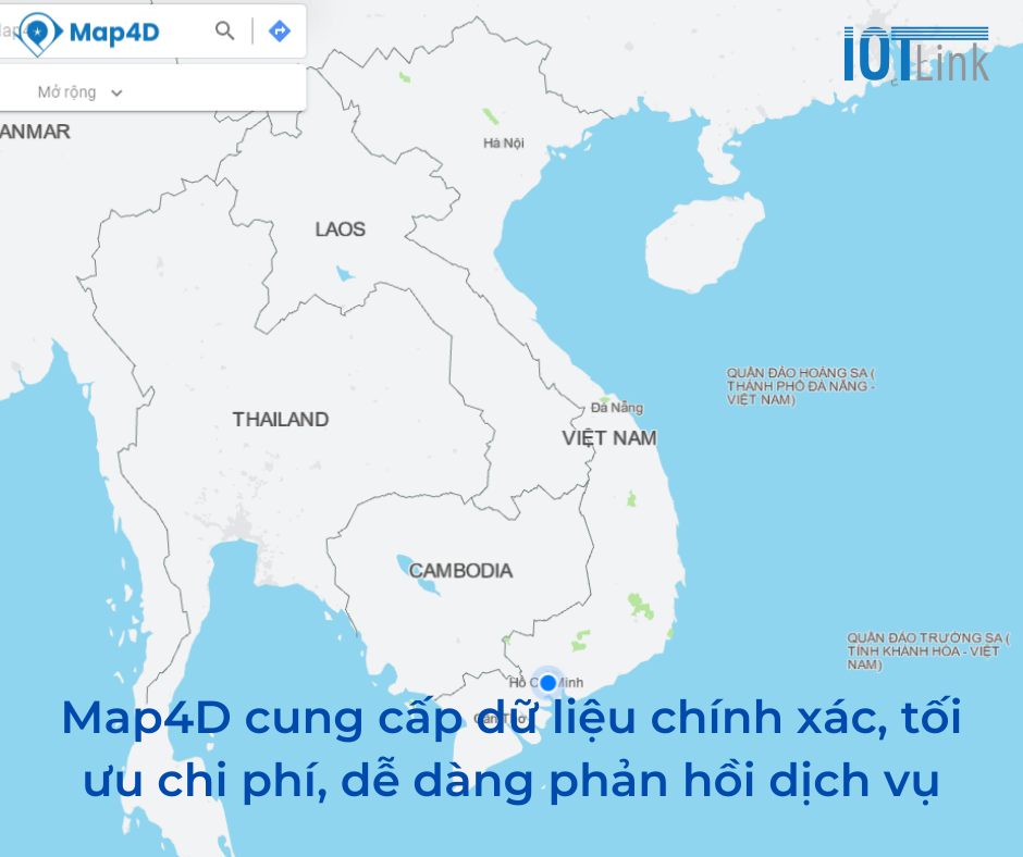Bản đồ Việt Nam Map4d cung cấp dữ liệu chính xác, tối ưu chi phí, dễ dàng phản hồi dịch vụ