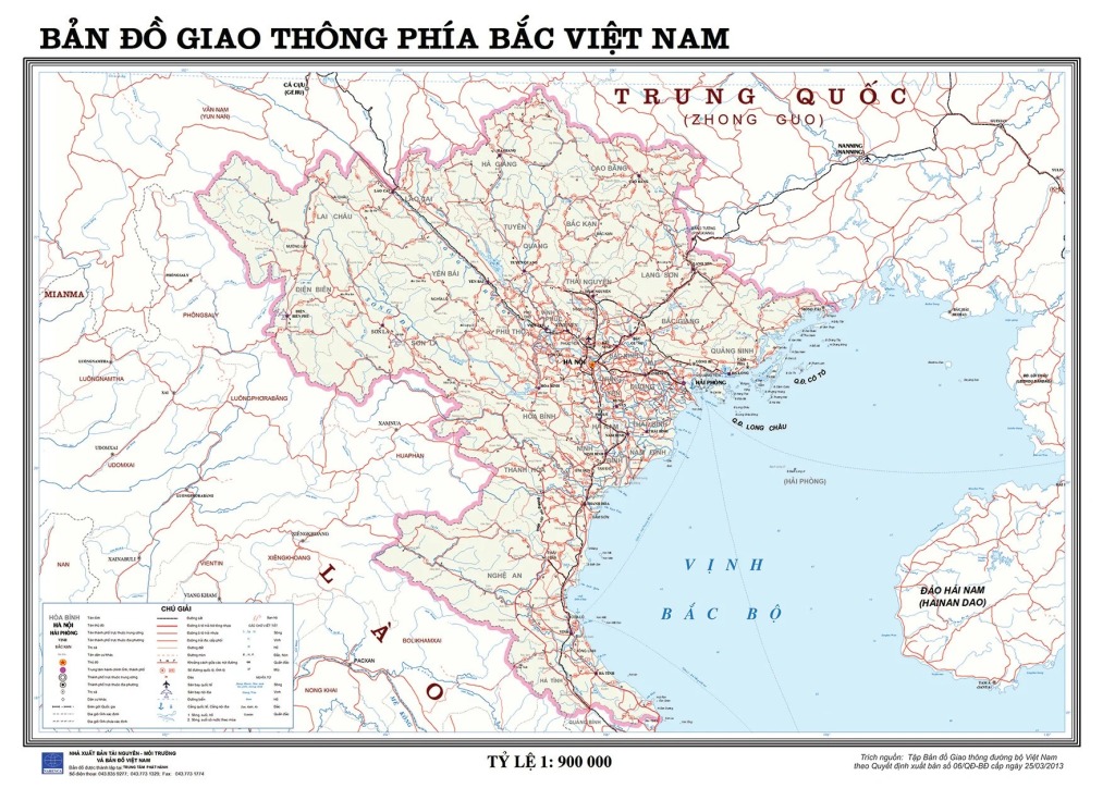 Bản đồ giao thông miền Bắc Việt Nam