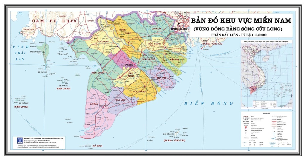 Bản đồ giao thông miền Nam Việt Nam