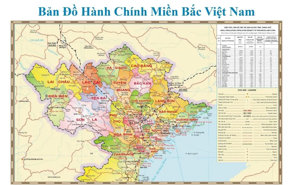 Bản đồ hành chính miền Bắc Việt Nam