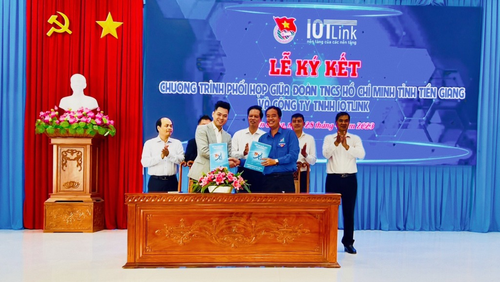 Ký kết và hợp tác giữa Tỉnh đoàn Tiền Giang và Công ty TNHH Giải pháp Công nghệ IOTLink