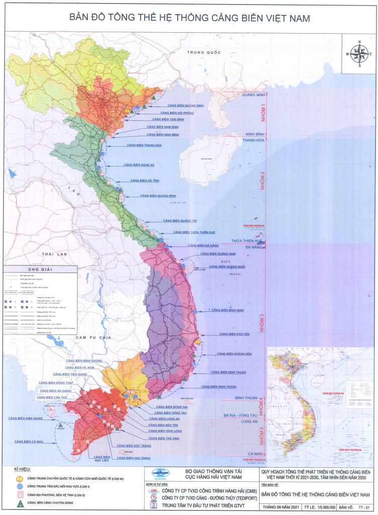Bản đồ hệ thống cảng biển Việt Nam