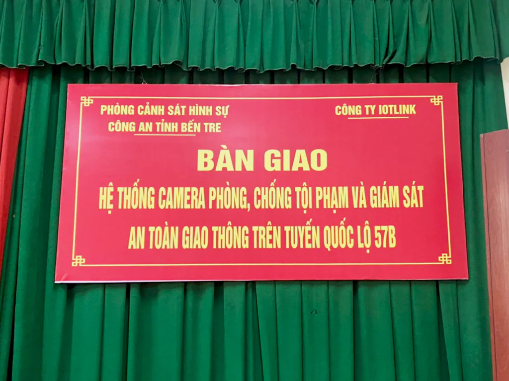 Bàn giao hệ thống camera phòng, chống tội phạm và giám sát giao thông trên tuyến quốc lộ 57B