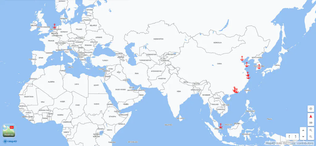 Bản đồ cảng biển thế giới - 10 cảng biển lớn nhất thế giới
