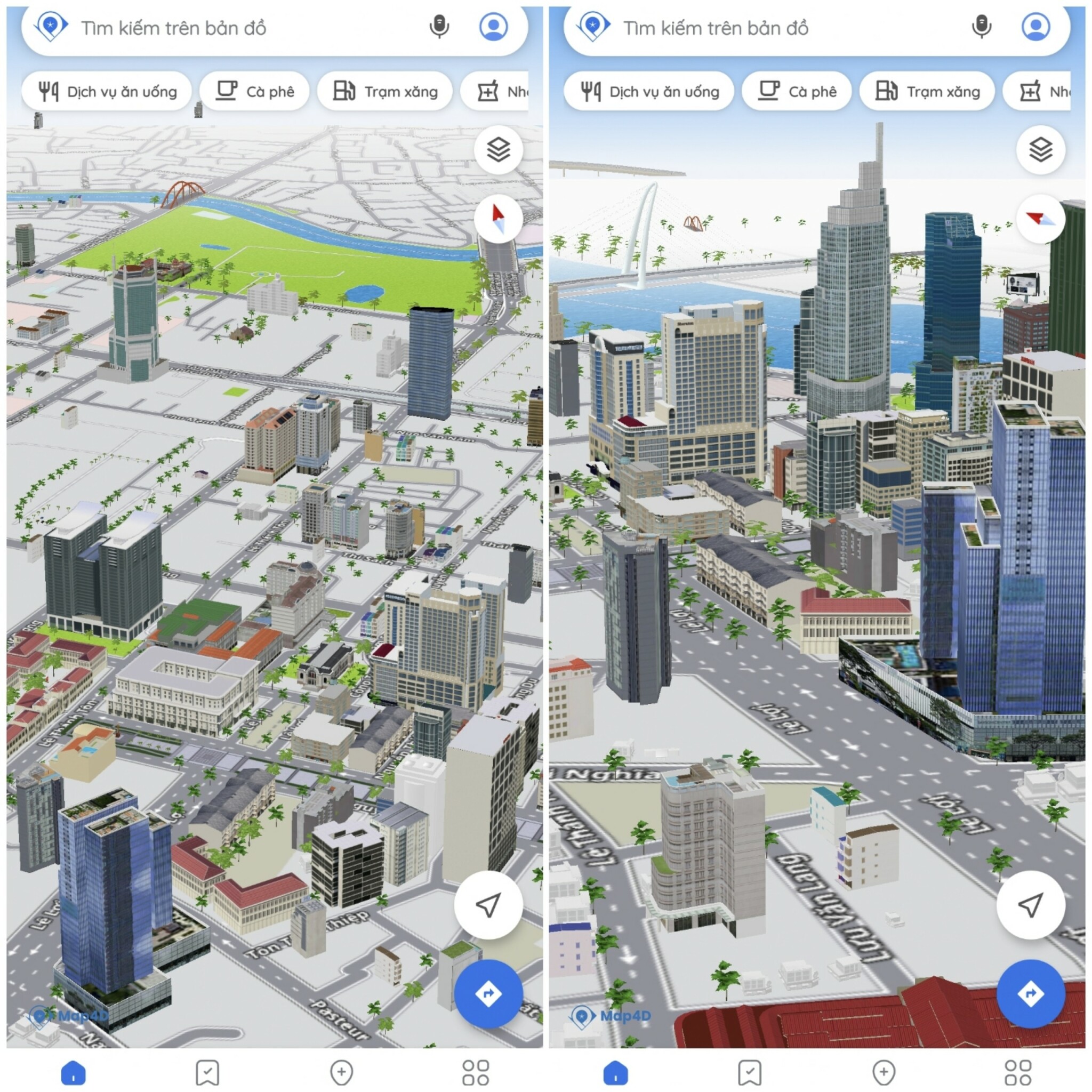Map Simulator App Layout Web 3D Maps - Mobile Native 3D | API MAP4D