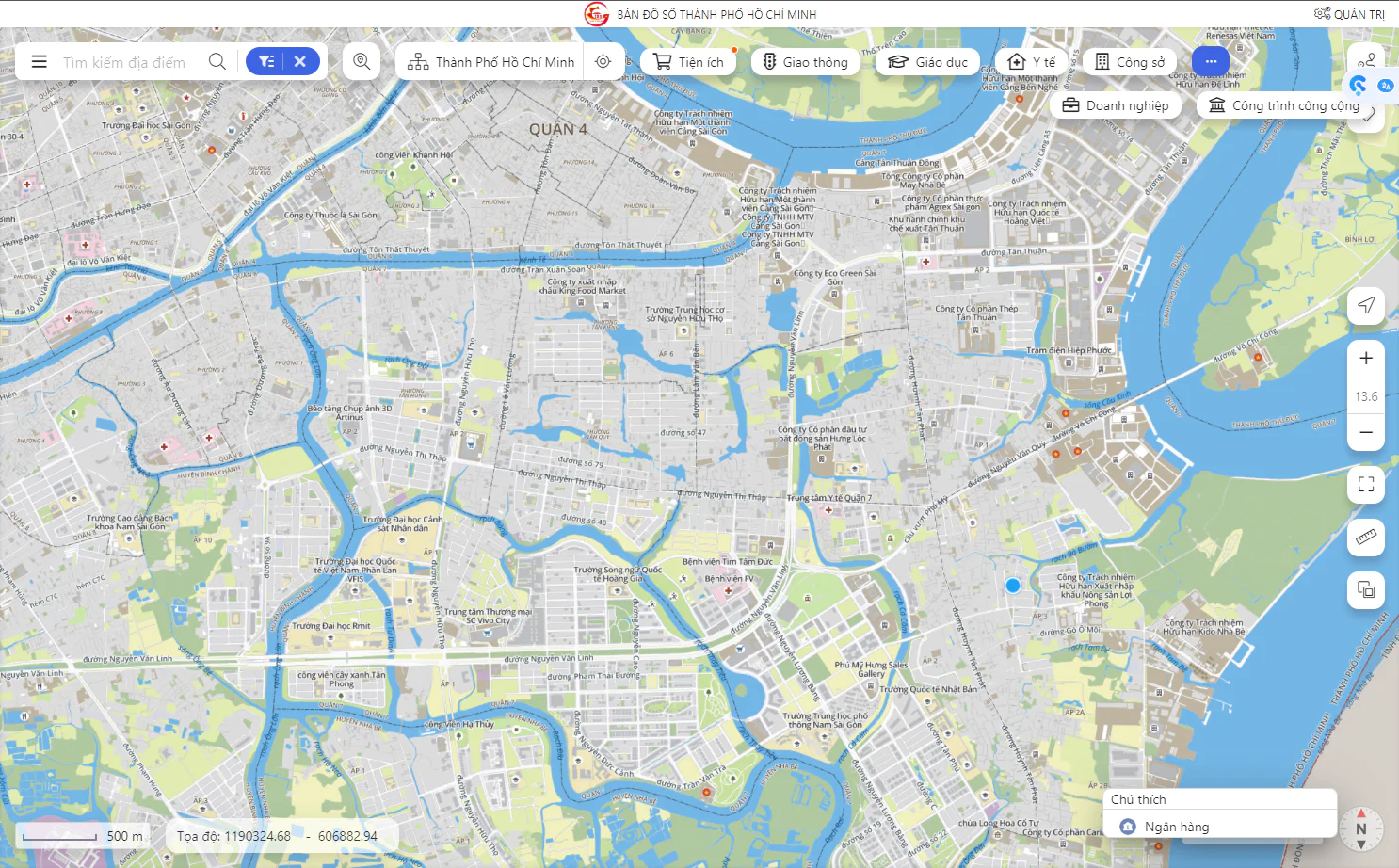 Bản đồ số dùng chung - tích hợp dữ liệu đa ngành thành phố Hồ Chí Minh