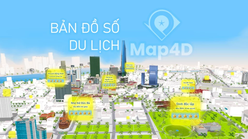 Bản đồ số địa điểm du lịch từ Map4D