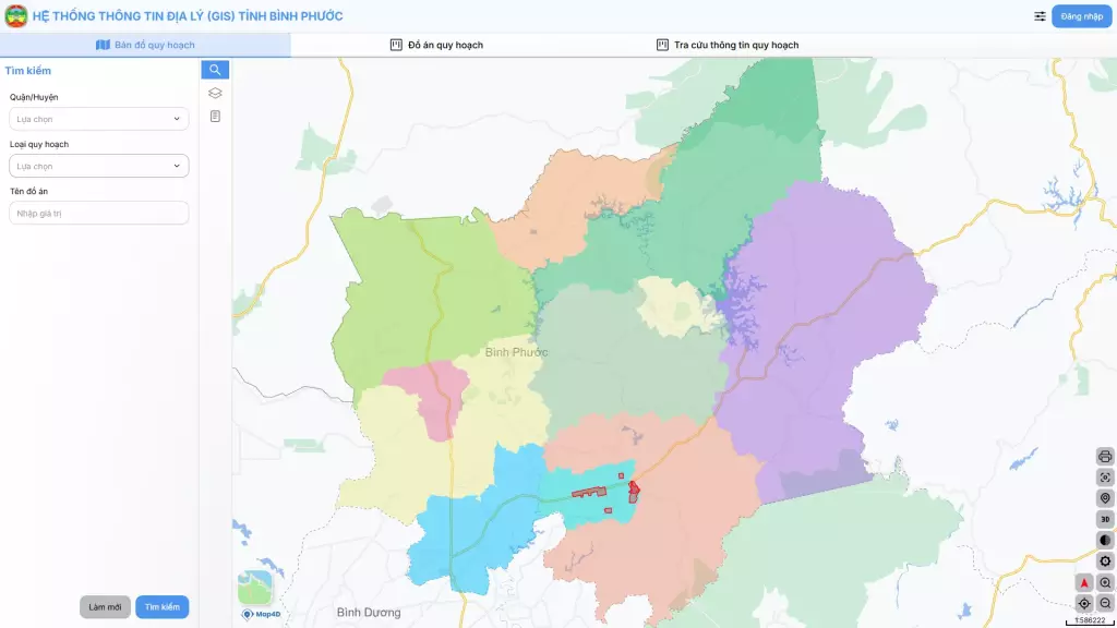 Bản đồ số GIS - Cổng thông tin địa lý tỉnh Bình Phước